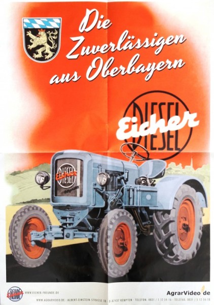 Eicher Traktor Poster "Die zuverlässigen aus Bayern"