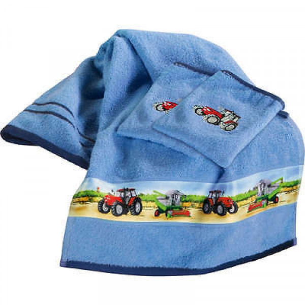 Traktor Handtuch-Set, 3-teilig, Frottier