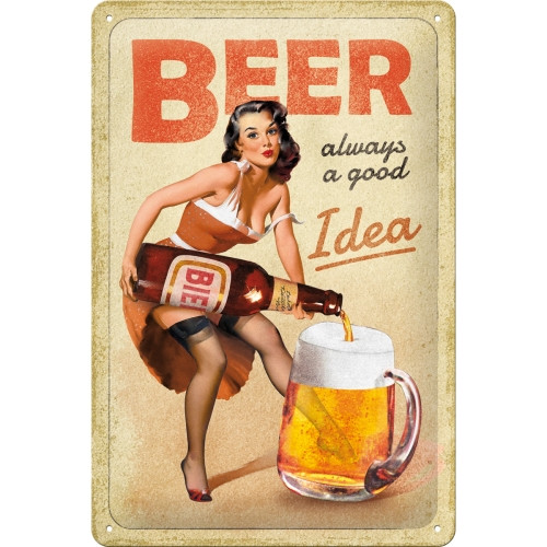 Blechschild Beer - Always a Good Idea, 30x20 cm